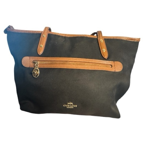 Coach Black and Tan Women's Tote Bag - Picture 2 of 6